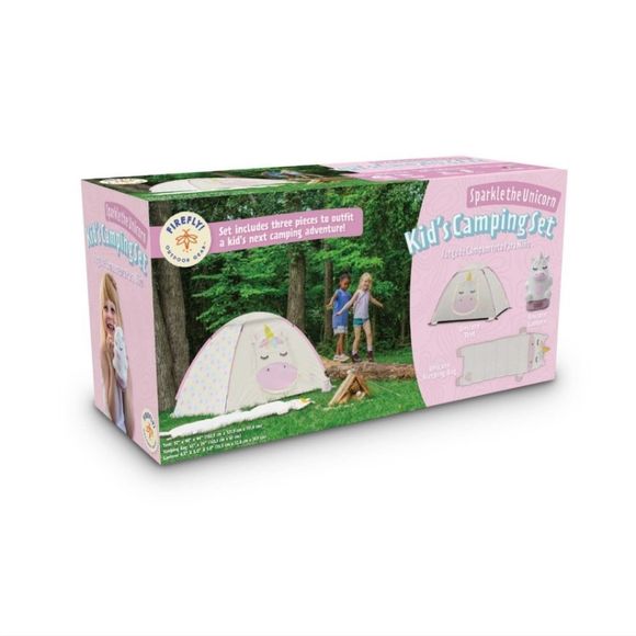 Outdoor Gear Sparkle the Unicorn Kid's Camping Combo Tent, Sleeping Bag & Latern - Picture 4 of 11
